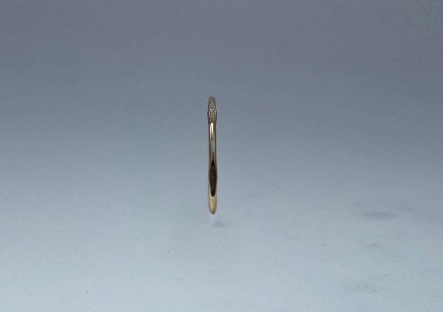 14 kt gold filled wire hammered ring
