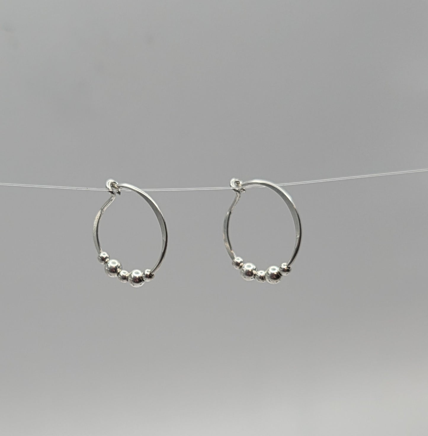 Sterling Silver Medium Hoop Earrings