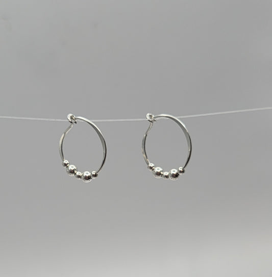 Sterling Silver Medium Hoop Earrings