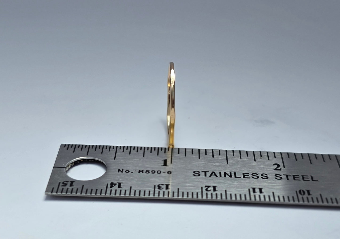 14 kt gold filled wire hammered ring