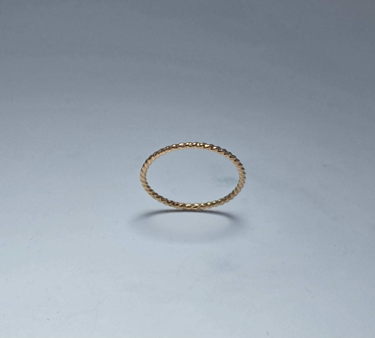 14 kt gold filled textured wire ring