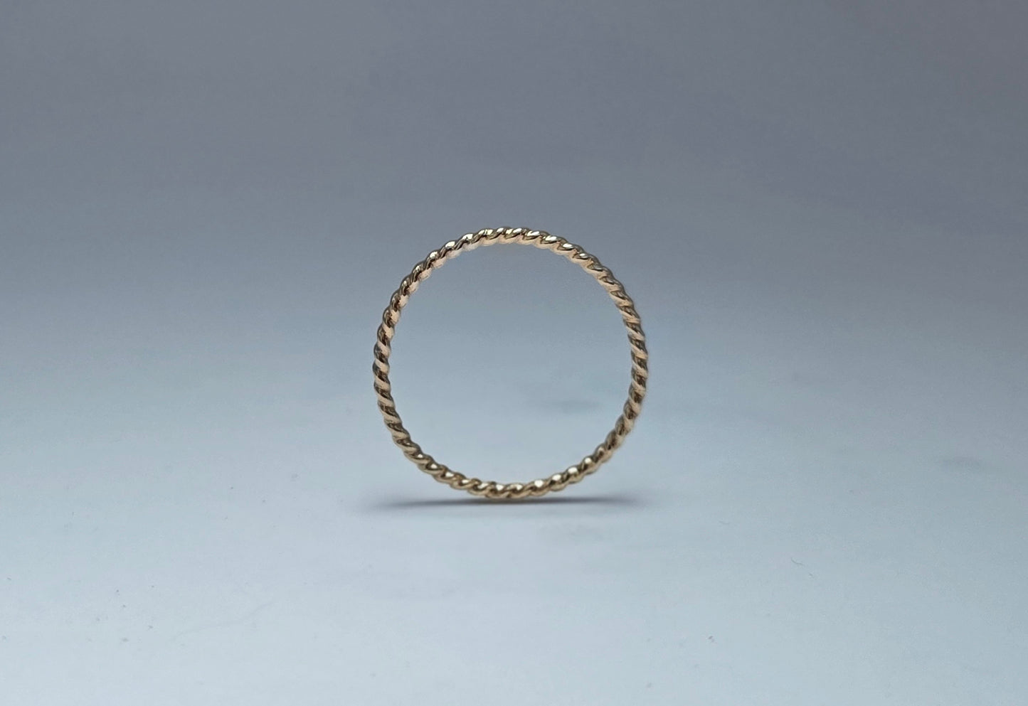 14 kt gold filled textured wire ring