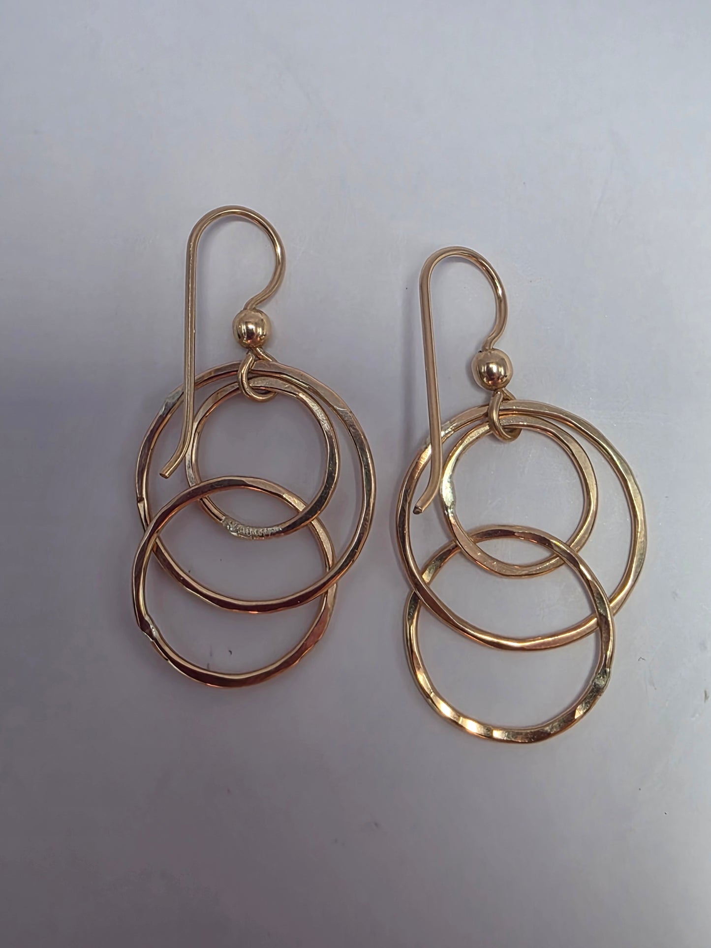 Three Circle 14kt gold filled earrings