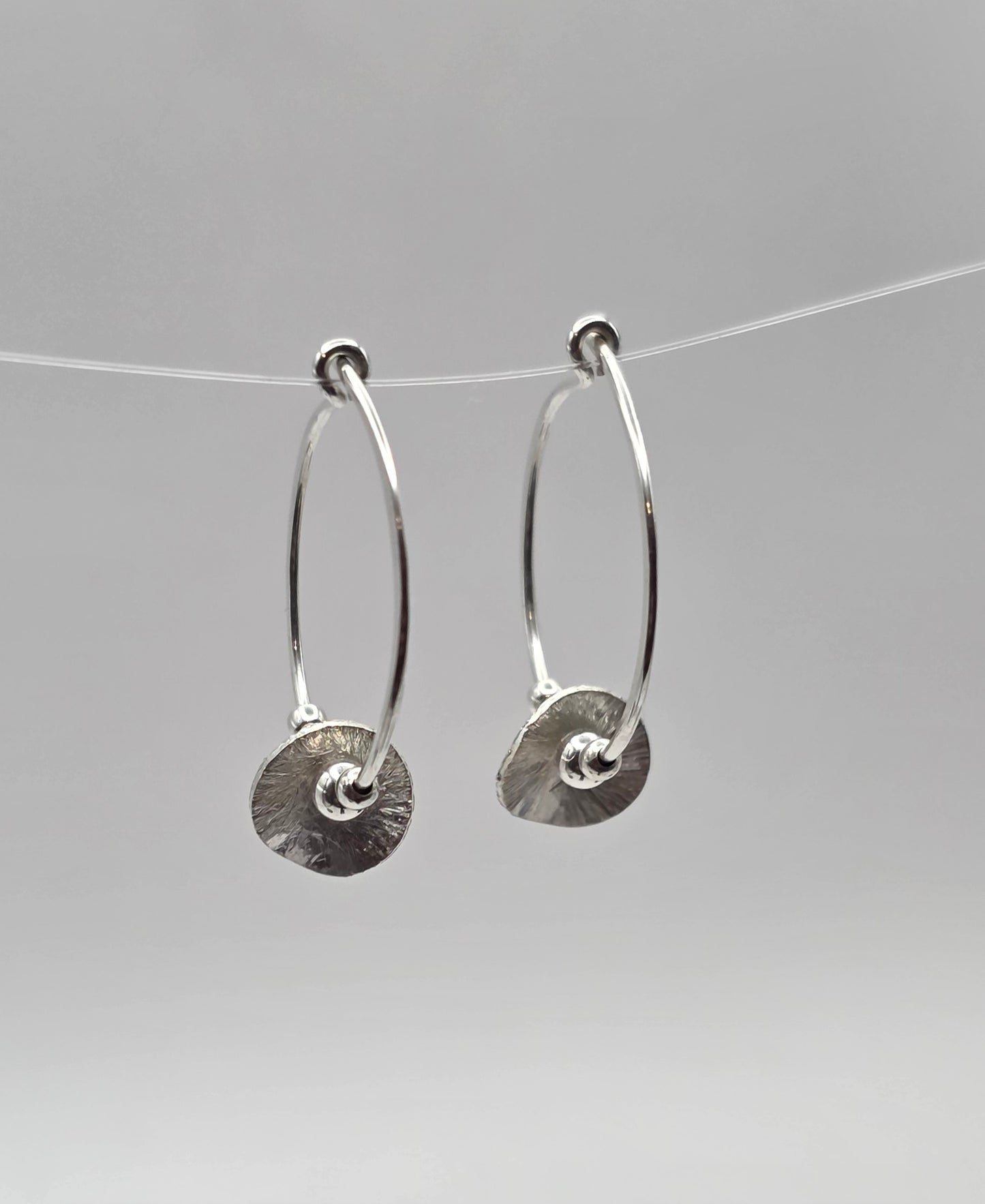 Sterling Silver Large Hoop Earrings